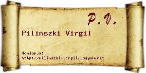 Pilinszki Virgil névjegykártya